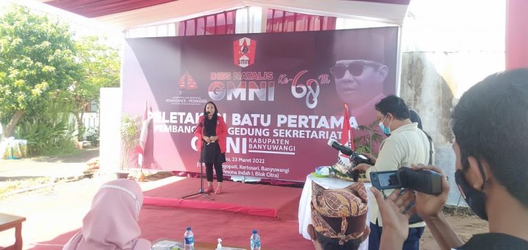 Peletakan Batu Pertama Pembangunan Kantor GMNI dilakukan Bupati Banyuwangi