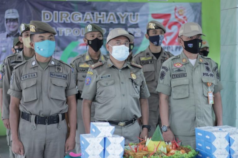 HUT Ke-72, Satpol PP Cigombong Gelar Upacara