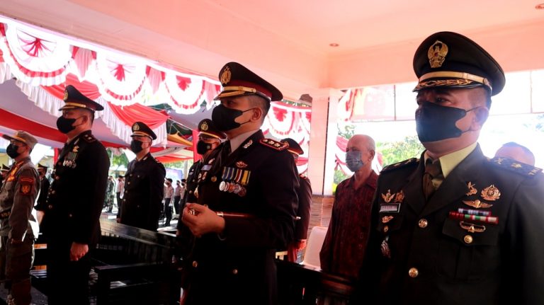 Polres Melawi Mengikuti Langsung Secara Virtual Upacara HUT Bhayangkara ke-76 