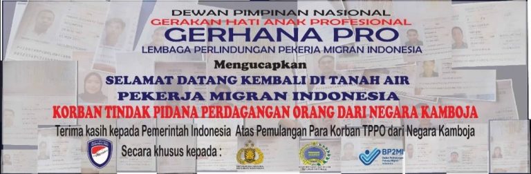 GERHANA PRO Beri Apresiasi Kepulangan 52 WNI korban TPPO
