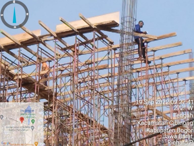 Diduga Pembangunan Gedung KPUD Kabupaten Bogor Abaikan K3