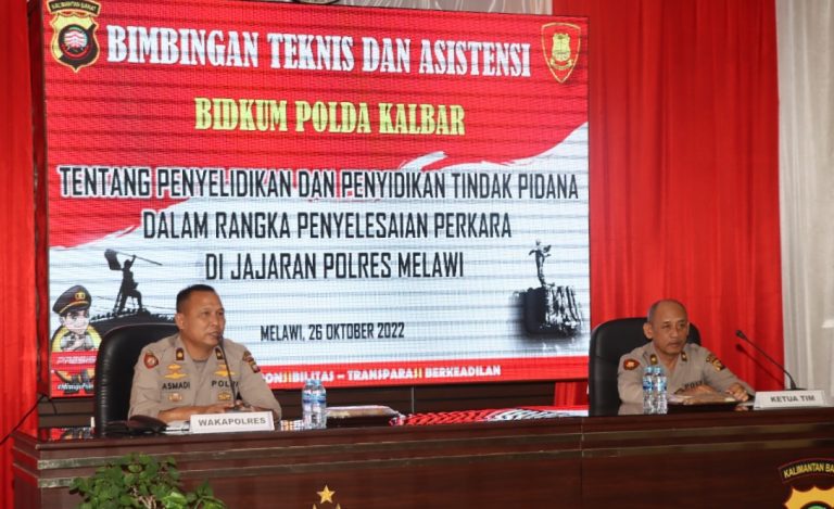 Bidkum Polda Kalbar Berikan Bimtek Dan Asistensi Di Polres Melawi