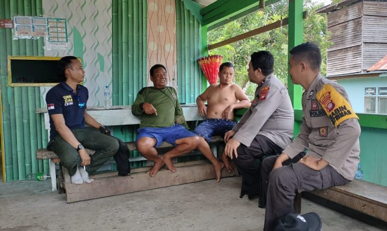 Polsek Menukung Berikan Penyuluhan Kamtibmas Dan Karhutla