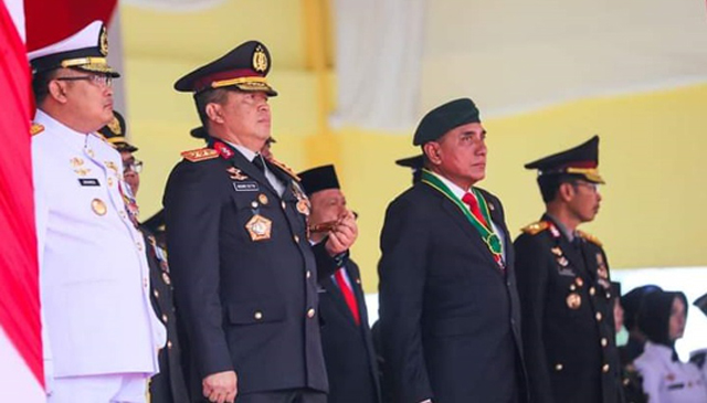 Kapolda Sumut Hadiri Upacara Peringatan HUT TNI Ke-78