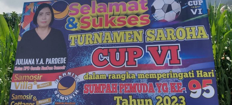 Juliana YA Pardede Apresiasi Tournamen Saroha Cup 4