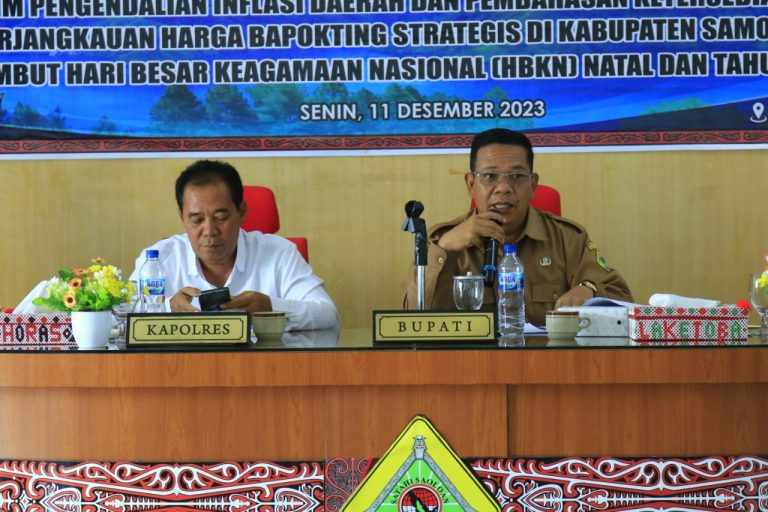 Pemkab Samosir Bahas Ketersediaan Dan Terjangkaunya Harga BAPOKTING Jelang NATARU 2023/2024