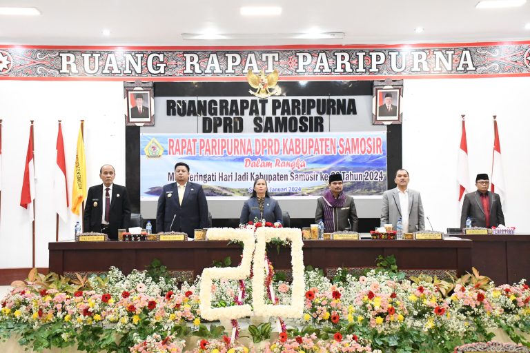 DPRD Samosir Gelar Rapat Paripurna Peringatan Hari Jadi Ke-20 Kabupaten Samosir.