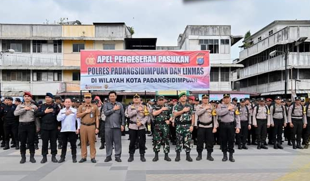 Sekretaris Daerah Kota Padangsidimpuan Ikuti Apel SARPAS Pam TPS.