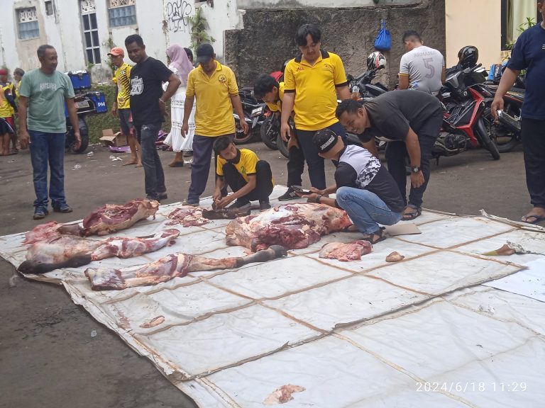 DPD Partai Golkar Depok Sembelih 7 Ekor Hewan Qurban