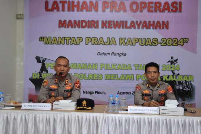 AKBP M. Syafi’i Pimpin Langsung Latpra Ops Mantap Praja Kapuas 2024