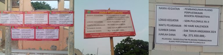 Diduga Kasek Ada Komitmen Fee Dengan Pokmas Pekerja Pembangunan Gedung Sekolah SDN Pulomulya II Mengeluh.