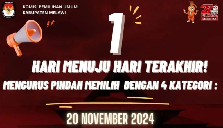 KPU Melawi Ingatkan Batas Waktu Pengurusan Pindah Memilih