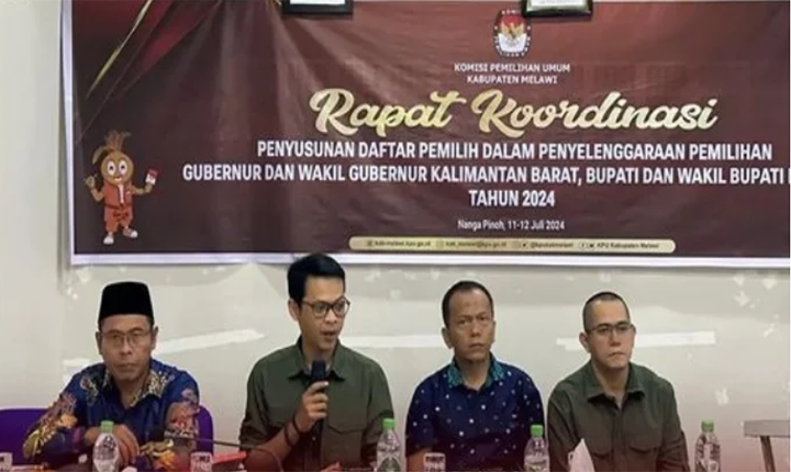 KPU Melawi Gelar Rakor Penyusunan Daftar Pemilih Pemilu 2024