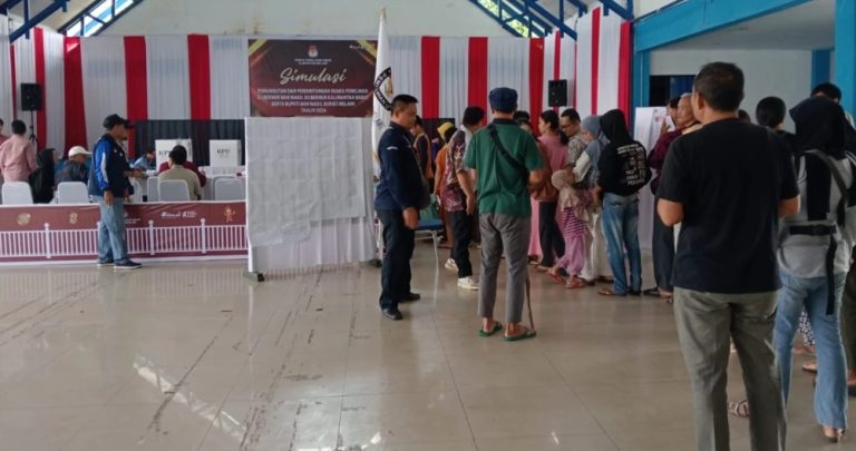 KPU Melawi Gelar Simulasi Pilkada 2024