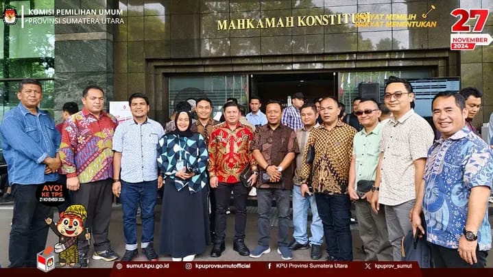 KPU Provinsi Sumatera Utara Hadiri Sidang Perselisihan