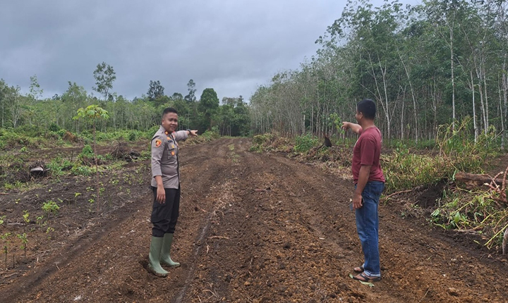 Kapolsek Nanga Pinoh Pastikan Kesiapan Lahan Ketahanan Pangan