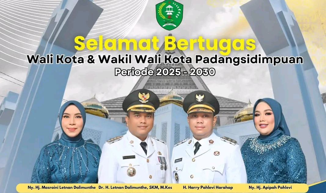 Wali Kota Dan Wakil Wali Kota Padangsidimpuan Resmi Di Lantik Presiden Republik Indonesia Prabowo Subianto.