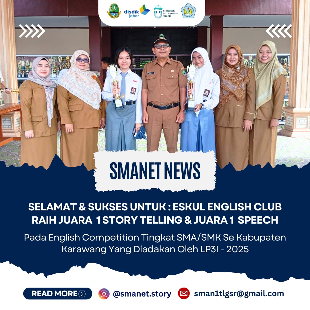 Kepsek SMAN 1 TelagaSari Bangga Siswanya Mendapatkan Prestasi ( Speech Contest ) LP3I Di Tahun 2025. Kepsek SMAN 1 TelagaSari Bangga Siswanya Mendapatkan Prestasi ( Speech Contest ) LP3I Di Tahun 2025.
