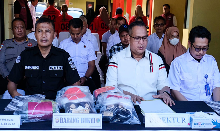 Polda Kalbar Berhasil Amankan 6 Tersangka Kasus Narkoba Di Dua Tempat Berbeda