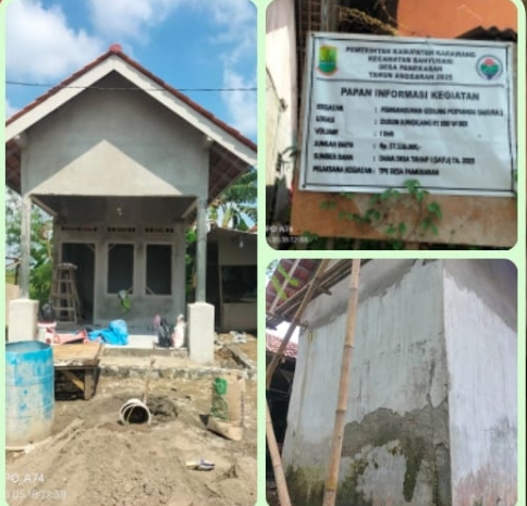 Pembangunan Gedung Posyandu Sakura 5 Desa Pamekaran Banyusari Diduga Fiktif.