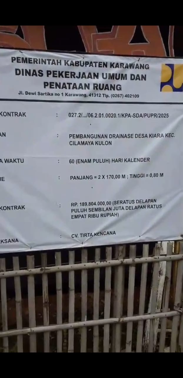 Warga Jarong Kiara Apresiasi Pembangunan Drainase Untuk Penahan Banjir.