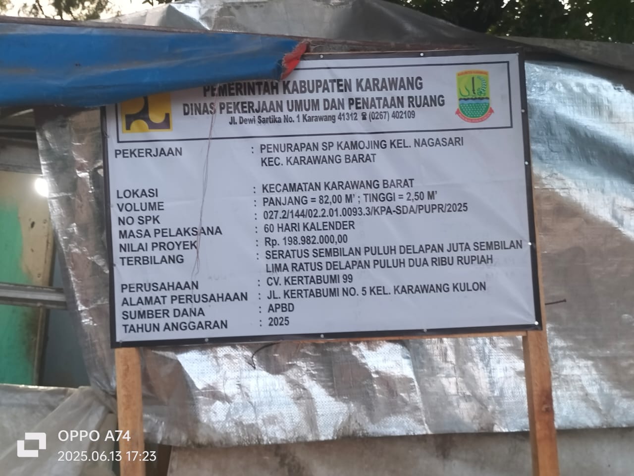 Diduga Cv. KERTABUMI 99 Kerjakan Proyek Penurapan Di Wilayah Nagasari Di Jadikan Ajang Korupsi. Diduga Cv. KERTABUMI 99 Kerjakan Proyek Penurapan Di Wilayah Nagasari Di Jadikan Ajang Korupsi.