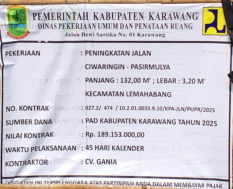 Ada Apa Dengan Cv.GANIA Kerjakan Peningkatan Jalan Disulap Menjadi Turap.