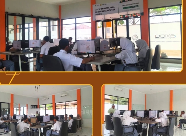 Dua Hari Simulasi (ANBK ) Dan Senam Pagi Di SMK Negri 1 Banyusari Karawang .