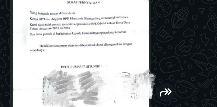 Di Duga Lakukan Korupsi ADD/DD,Kepala Desa Ulu Mamis Situnggaling SDH Di Laporkan Ke APH.