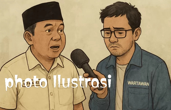 Hebat,,, Kades Desa Tanjung Diduga Merangkap Jadi Wartawan.
