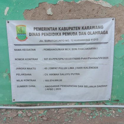 Diduga Pembangunan MCK Sekolah SDN Pancakarya 1 Tempuran Asal Jadi Pengawas Tutup Mata. 1 IMG 20251028 WA0003