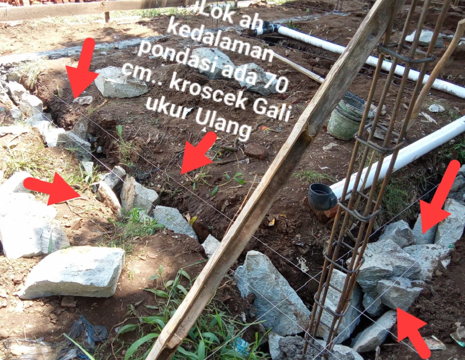 Diduga Galian Pondasi Pembangunan MCK Di Sekolah SDN Pancakarya 1 Tidak Maksimal. Diduga Galian Pondasi Pembangunan MCK Di Sekolah SDN Pancakarya 1 Tidak Maksimal.