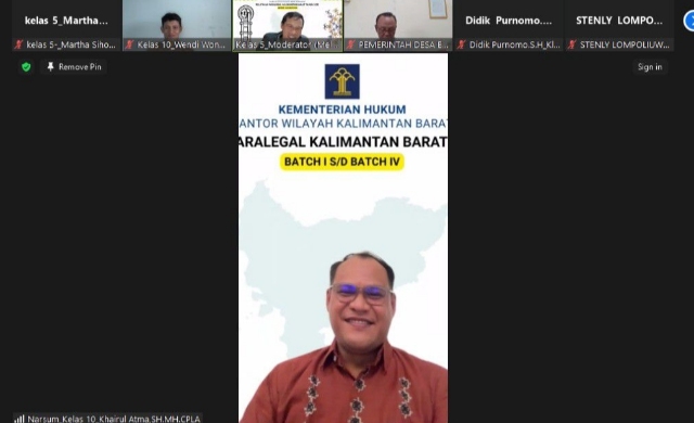 Gandeng LBH Terverifikasi, Kemenkumham Gelar Pelatihan Paralegal se-Kalbar