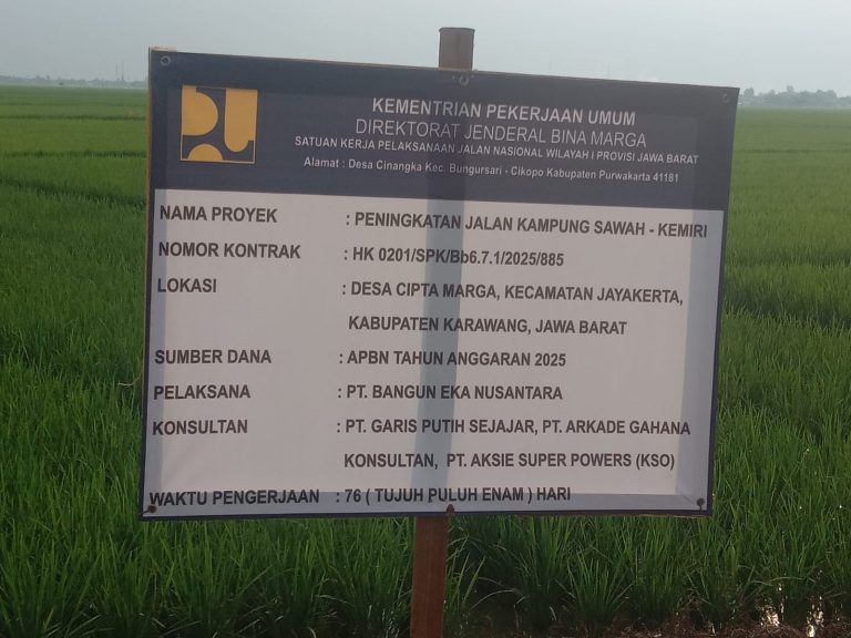 Diduga Proyek Peningkatan Jalan Di Kampung Sawah, Uang Anggaran Dan Volume Penuh Dengan Misteri.