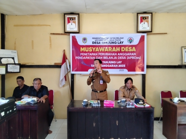 Desa Tanjung Lay Gelar Musdes Penetapan Perubahan RKPDes dan APBDes 2025