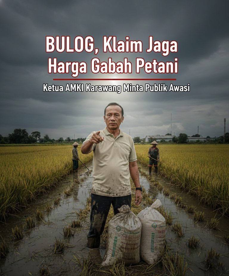 AMKI Karawang Soroti Penyerapan Gabah, Bulog Terdengar Positif Perlu Pembuktian.