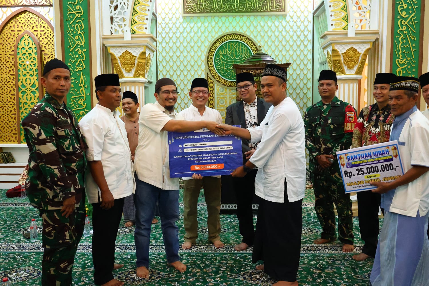 Tim Safari I Payakumbuh Berikan Bantuan Pembangunan Mesjid Nurul Jannah