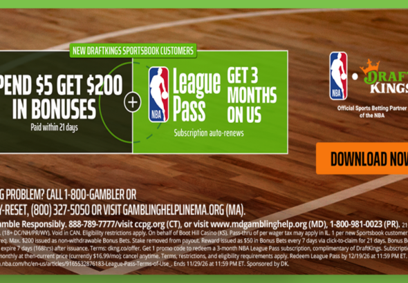 DraftKings: Bonus Taruhan $200 dan NBA League Pass Gratis