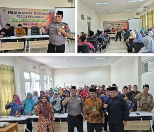 Polres Pasuruan Beri Pembinaan ke 58 Guru MTsN 1 Pasuruan